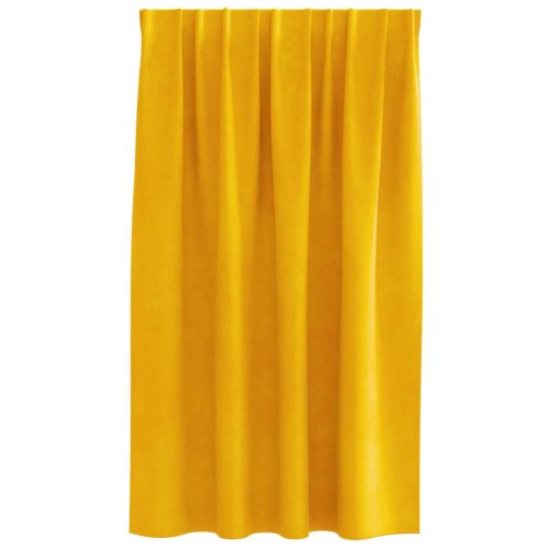 Затъмняващи завеси 2 pcs Горчично жълто 140 x 140 cm Кадифе