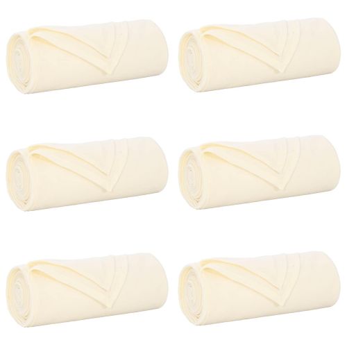 Одеала за хвърляне 6 pcs Крем 270 x 240 см Мека вълна