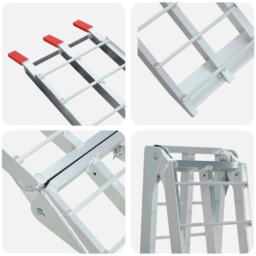 Рампа за мотоциклети Сребрист 180 x 28 x 5 см Алуминий