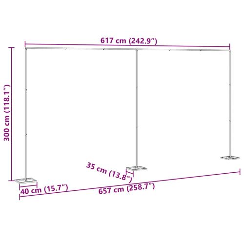 Сватбена арка Златист 657 x 35 x 300 см Стомана