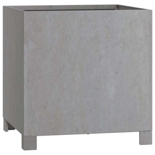 Кашпа с крака, ръждиво, 40x40x40 см, кортенова стомана