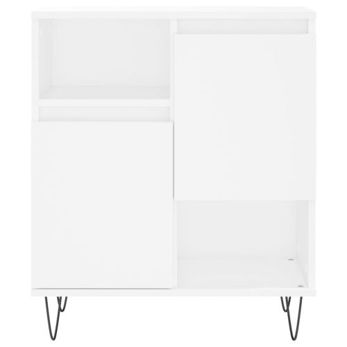 Сайдборд, бял, 60x35x70 см, инженерно дърво