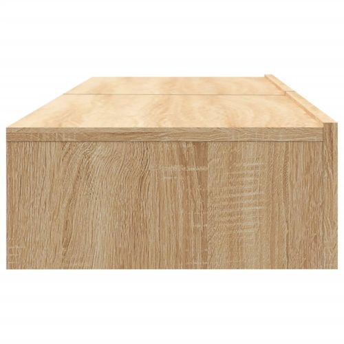 ТВ шкаф с LED осветление, 2 бр, дъб сонома, 60x35x15,5 см