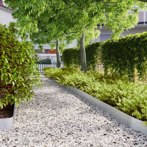 Краища за тревни площи 10 бр. 15x103 cm поцинкована стомана