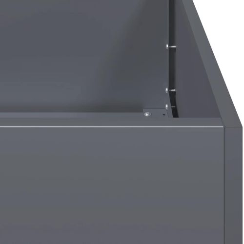 Кашпа, антрацит, 40x80x40 см, студеновалцувана стомана