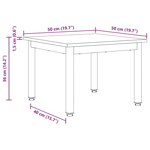 Масичка за кафе Черния дъб 50 x 50 x 36 см Инженерно дърво
