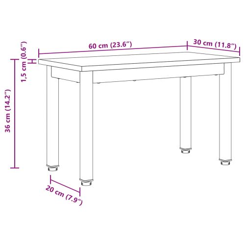 Масичка за кафе Сив Сонома 60 x 30 x 36 cm Инженерно дърво