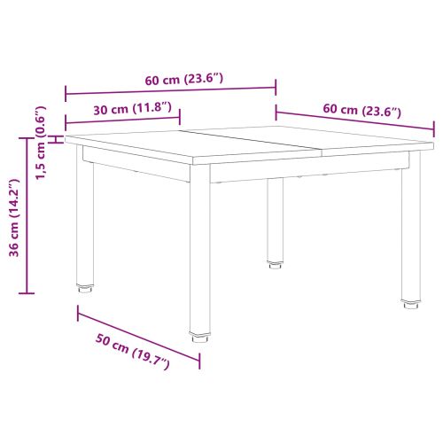 Масичка за кафе Сонома 60 x 60 x 36 cm Инженерно дърво