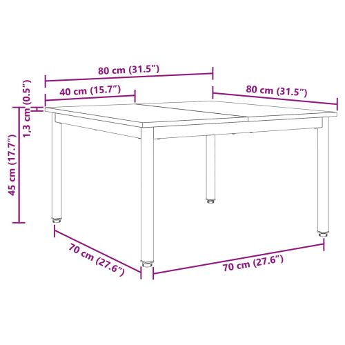 Масичка за кафе Старо дърво 80 x 80 x 45 cm Инженерно дърво