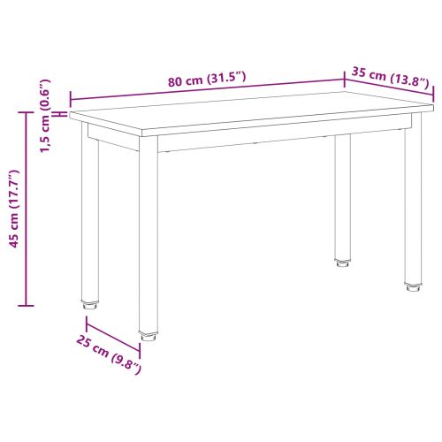 Пейка Сив Сонома 80 x 35 x 45 cm Инженерно дърво