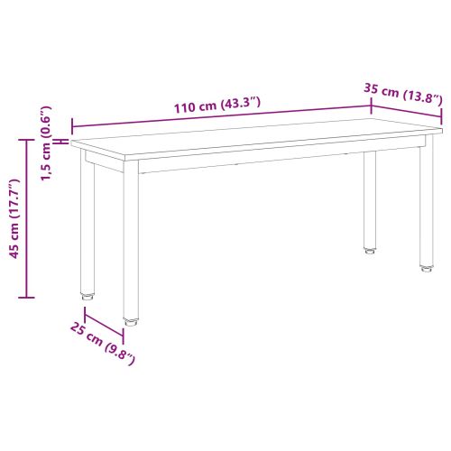 Пейка Сив Сонома 110 x 35 x 45 cm Инженерно дърво