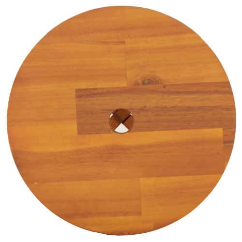 Табуретка, кафява, 38x38x45 см, кръгла, масивно дърво акация