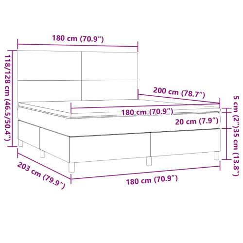 Боксспринг легло с матрак, тъмнозелено, 180x200 см, кадифе