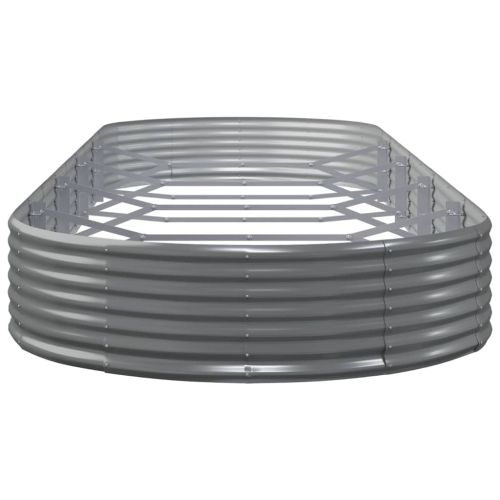 Градинска повдигната леха поцинкована стомана сиво