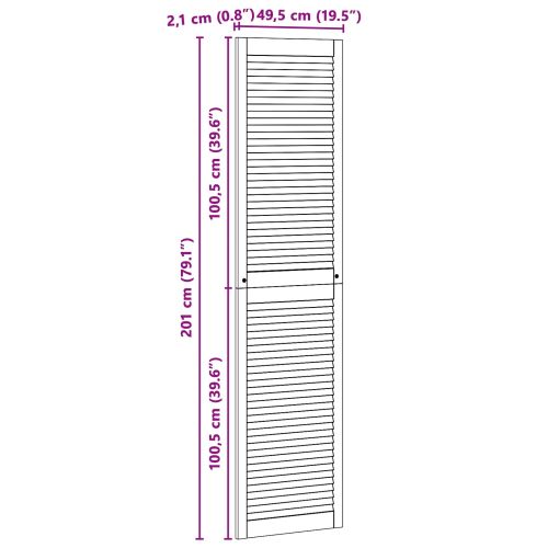 Врата за шкаф с врата 4 pcs Естествен 201 x 2,1 x 49,5 см