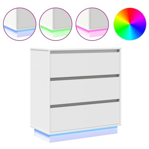 Нощен шкаф с чекмедже Бяло 71 x 34,5 x 75 см Инженерно дърво