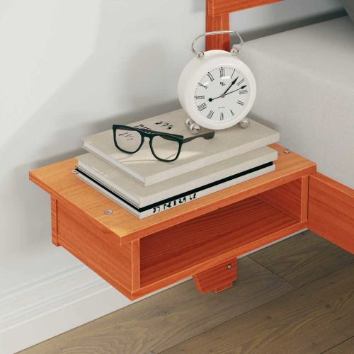 Рамка за легло с таблото Кафяво с восъчно покритие 150 x 200 cm