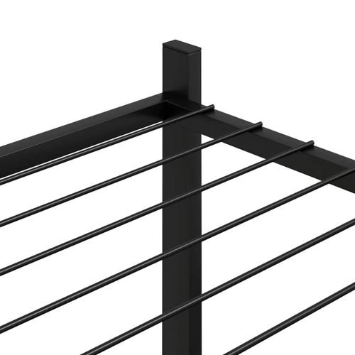 Стойка за цветя, 83x25x80 см, черна, желязо