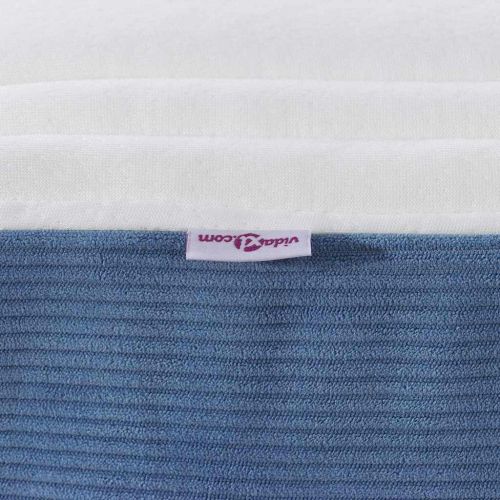 Матрак за легло с матрак Синьо 180 x 200 cm текстил