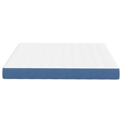 Матрак за легло с матрак Синьо 180 x 200 cm текстил
