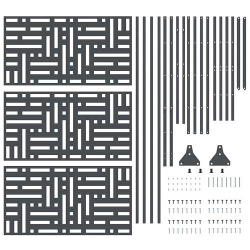 Екран за уединение Антрацит 100 x 50 x 180 см Стомана