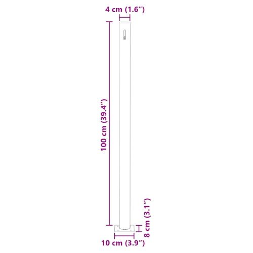 Странична тента за вътрешен двор/тераса, 160x300 см, синя