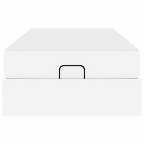 Рамка за легло с матрак с матрак 2 pcs Бяло ПВЦ