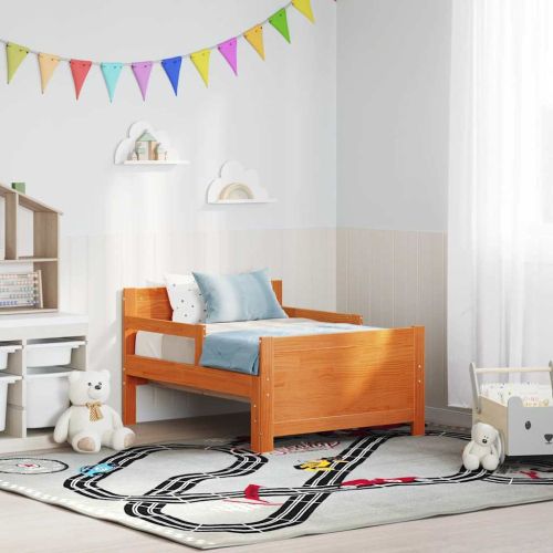 Рамка за легло с таблото Кафяво с восъчно покритие 80 x 200 cm