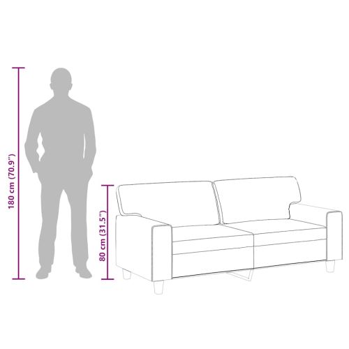 2-местен диван, кремава, 140 см, изкуствена кожа