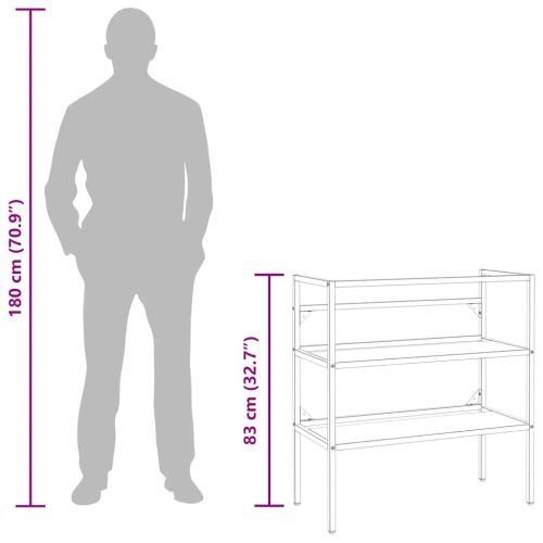 Рамка за мивка за баня, бяла, 79x38x83 см, желязо