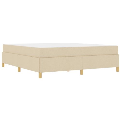 Рамка за легло с матрак Крем 180 x 200 cm текстил