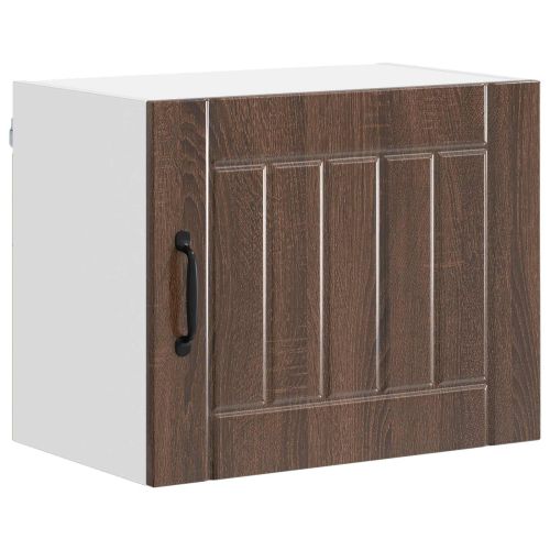 Кухненски шкаф 2 pcs Кафяв дъб 50 x 31 x 40 см Инженерно дърво