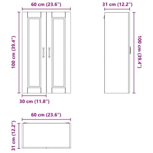 Кухненски шкаф Старо дърво 60 x 31 x 100 см Инженерно дърво