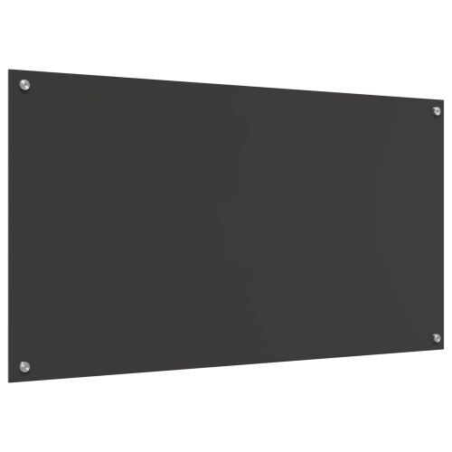 Кухненски заден панел Тъмен сив 110 x 60 cm закалено стъкло