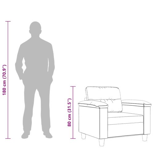 Кресло, черен, 60 см, микрофибърен текстил