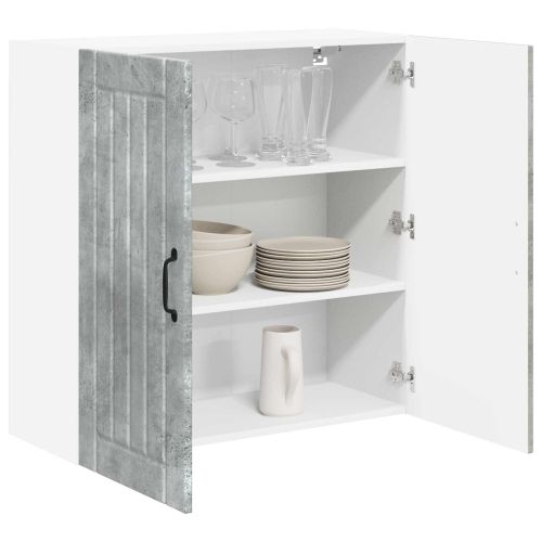 Кухненски шкаф Циментено сиво 80 x 31 x 80 см Инженерно дърво