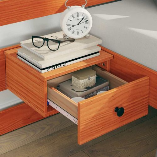 Рамка за легло Кафяво 135 x 190 cm Солидно борово дърво