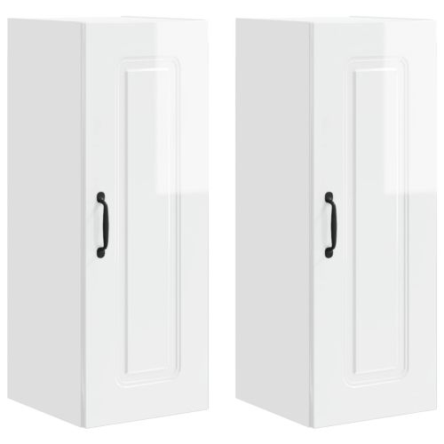 Кухненски шкаф Kalmar 2 pcs Лъскаво бяло 30 x 31 x 80 см