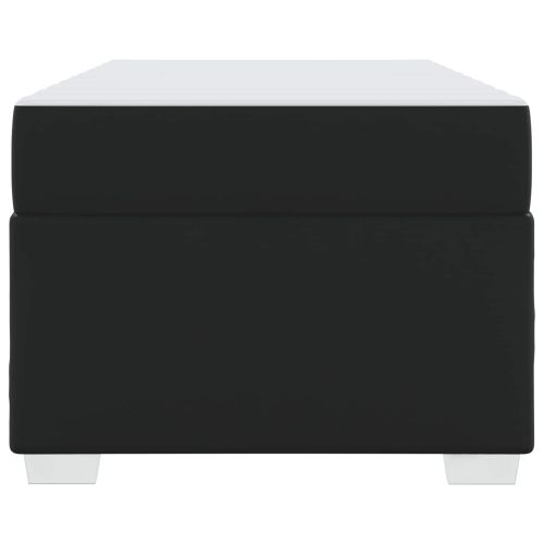 Рамка за легло с матрак Черно 100 x 200 cm текстил