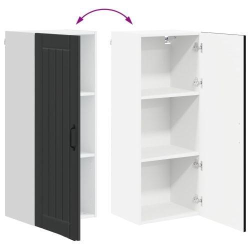 Кухненски шкаф Черно 40 x 31 x 100 см Инженерно дърво