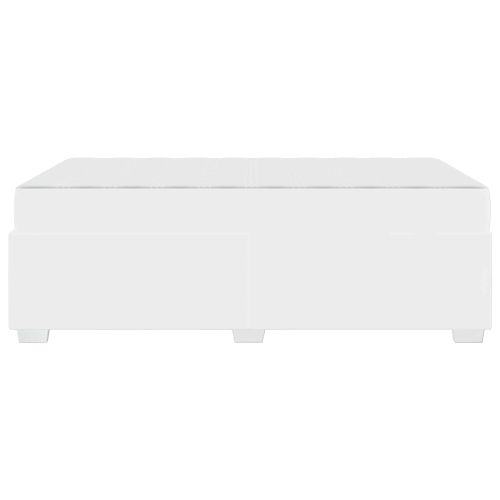 Рамка за легло с матрак Бяло 120 x 190 cm текстил