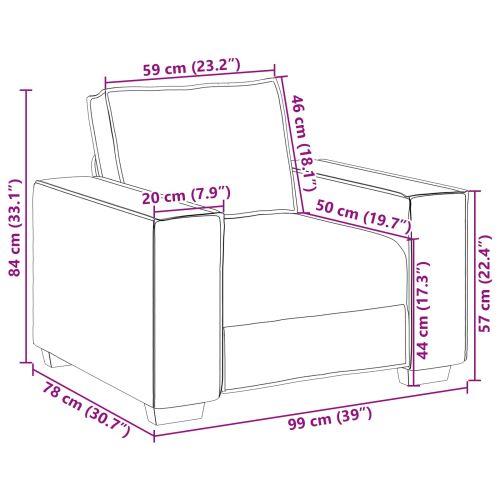 Диван Сив 99 x 78 x 84 см текстил