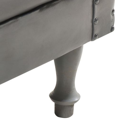 Фотьойл, сив, естествена кожа