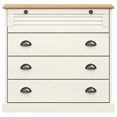 Висок шкаф VIGO, бял, 80x40x176 см, бор масив