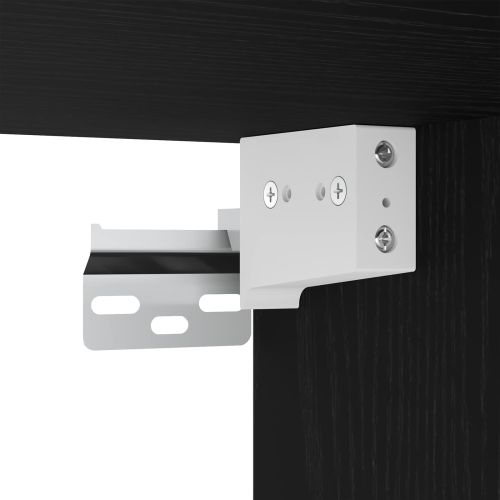 ТВ стенни единици с LED 5 pcs Черния дъб Инженерно дърво