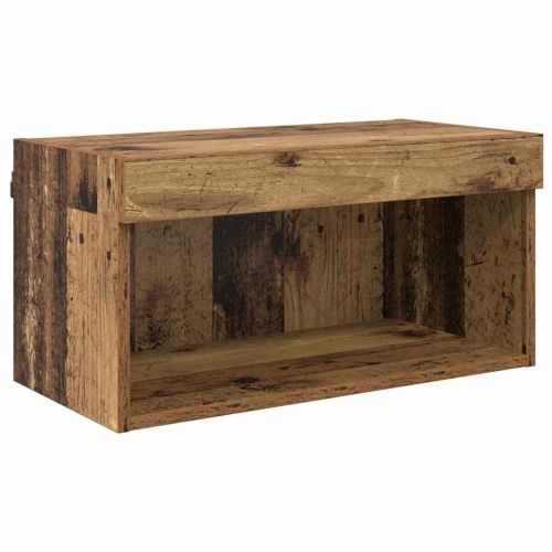 ТВ стенни единици с LED 6 pcs Старо дърво Инженерно дърво