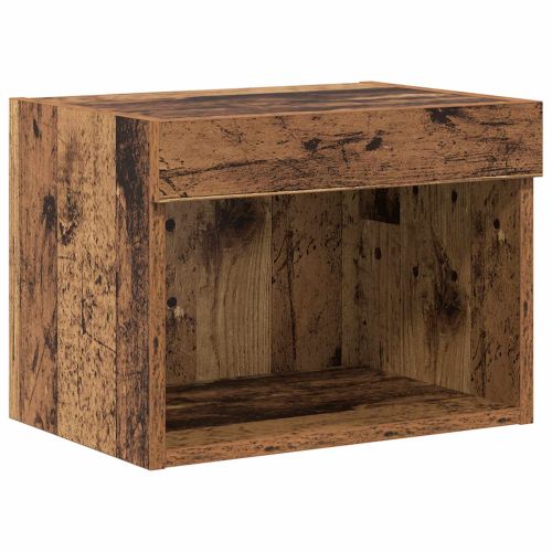 ТВ стенни единици с LED 5 pcs Старо дърво 80 х 30 х 40 см