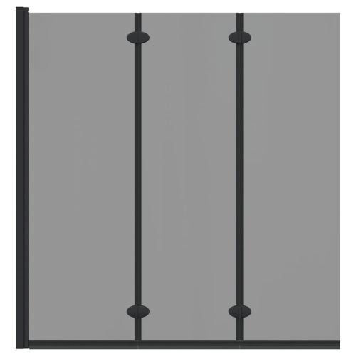 Душова обшивка Черно 130 x 138 см ESG стъкло и алуминий