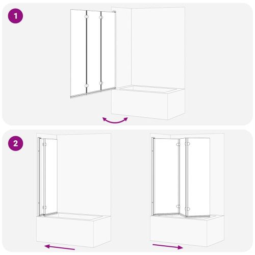 Душова обшивка Черен и прозрачен 130 x 130 cm закалено стъкло