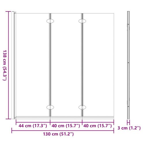 Душова обшивка Черен и прозрачен 130 x 130 cm закалено стъкло